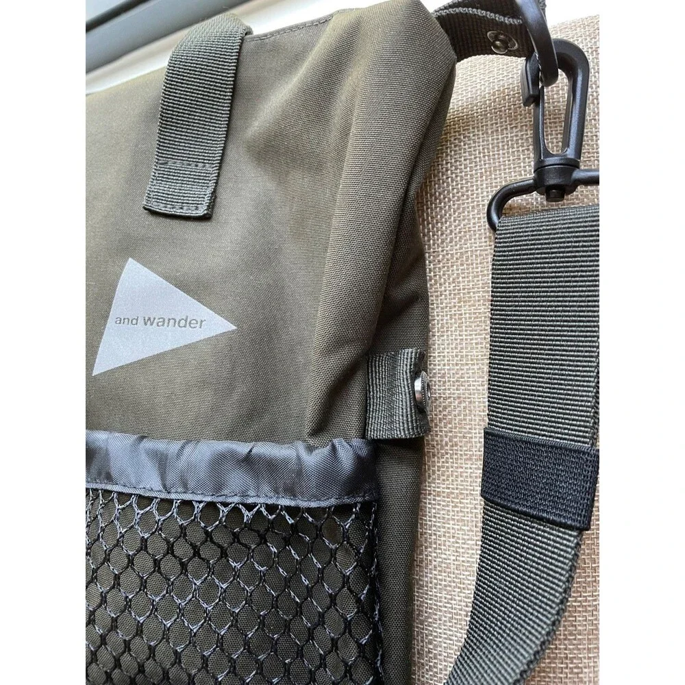 And Wander PE/CO 2-Way Tote Shoulder Bag Waterproof Khaki Travel EDC - Pristine